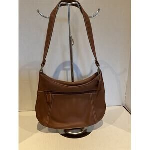 Tignanello - All Leather Hobo Shoulder Bag - Caramel Brown